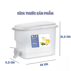 Bình nước 3.5L có vòi để tủ lạnh nhựa Việt Nhật
