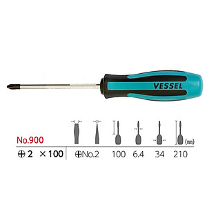 Tô vít tiêu chuẩn Megadora mũi (+) No.900 Vessel sản xuất tại Nhật Bản