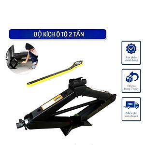 Kích Nâng Gầm Ô Tô, Xe Con, Xe Máy 2 Tấn Loại Dày Kèm Cờ Lê Nhỏ Gọn – Thay Lốp Khẩn Cấp Dễ Dàng