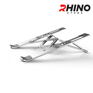 Giá đỡ Laptop, cho ipad, cho macbook tản nhiệt Rhino KL102, kệ đỡ máy tính nhôm cao cấp, gấp gọn, tặng kèm túi đựng - Hàng chính hãng