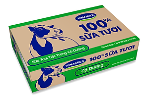 Thùng 48 Hộp Sữa Tươi Tiệt Trùng Vinamilk 100% Có Đường 110ml