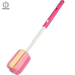 Cây cọ rửa bình nước/bình sữa Kokubo cán có thể điều chỉnh ngắn/dài tùy biến từ 28,5~37,5cm - made in Japan