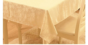 KHĂN TRẢI BÀN 602 HOA VĂN KEM - 135 cm x 180 cm - CHẤT LIỆU VẢI POLYESTER -HIỆU PAULEE.