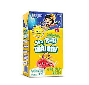 Thùng 48 hộp Sữa trái cây nhiệt đới KUN 110ml/hộp
