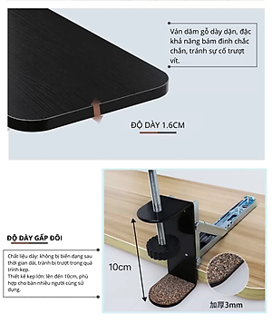 Bàn làm việc mở rộng dạng kẹp cao cấp - mở rộng diện tích bàn làm việc – kệ đa năng mở rộng – bàn mở rộng thông minh - bàn làm việc gấp gọn công thái học