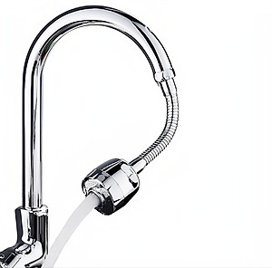 Đầu gắn vòi nước rửa chén KG16, xoay 360 tăng áp tiết kiệm nước phù hợp được tất cả các vòi, chất liệu inox