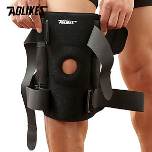 Bộ 2 Đai Bảo Vệ Khớp Đầu Gối Cao Cấp  AOLIKES YE-7907 Có Thanh Hợp Kim Nhôm Trợ Lực Sport Knee Protector - Hàng Chính Hãng