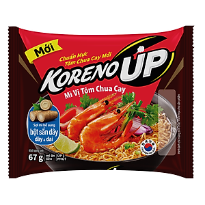 Thùng 20 gói Mì vị tôm chua cay Koreno Up