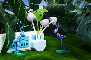 Đèn Ngủ Cảm Ứng Hình Chậu Hoa Và Nấm - Hàng chính hãng 