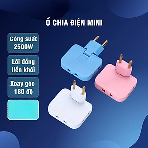 Ổ Cắm Xoay Gấp Gọn Ổ Cắm Điện Mở Rộng Xoay 180 Độ - Giao Màu Ngẫu Nhiên