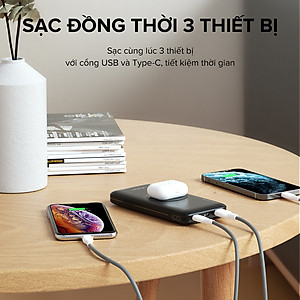 Pin Dự Phòng Không Dây VIVAN VPB-W11 Sạc Nhanh 15W 10000mAh Output Chuẩn QC/PD - Hàng Chính Hãng