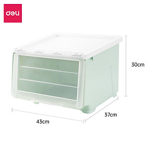 Hộp Nhựa Đựng Đồ Nắp Trong Đa Năng Thùng Đựng Đồ Chơi Quần Áo Sách Vở Vật Dụng Gia Đình Deli - Xếp Chồng Tiện Lợi