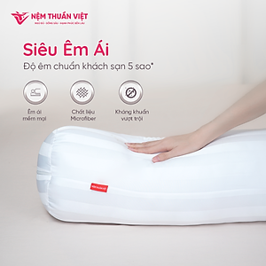 Ruột Gối Ôm Lông Vũ Airy Thuần Việt - Sợi Lông Vũ Nhân Tạo Microfiber Êm Ái Mềm Mịn - KT 20x100cm