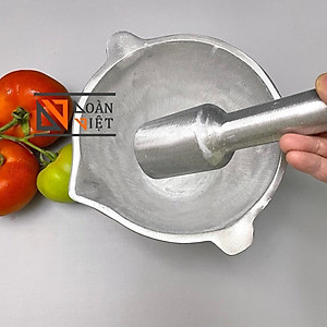 Bộ CỐI CHÀY GANG ĐÚC NGUYÊN KHỐI - Hàng thủ công, mài bóng đẹp, cầm chắc tay - Nhiều SIZE GIÁ TỐT