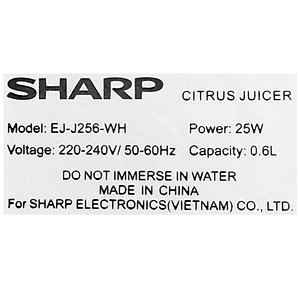Máy Vắt Cam SHARP EJ-J256-WH - Hàng Chính Hãng