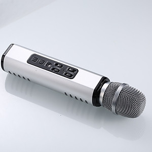 Micro Karaoke Bluetooth Cao Cấp CV Aluminum Alloy Tích Hợp Loa Kép Stereo, Âm Thanh Đỉnh Cao, Âm Bass Cực Chất, Mic Nhạy, Hát Nhẹ Và Hay Như Ca Sĩ - Hàng Chính Hãng