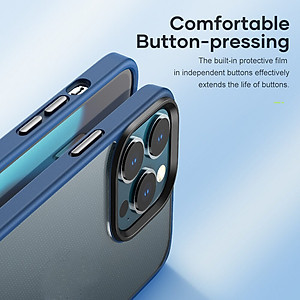 Ốp lưng chống sốc viền cao su cho iPhone 14 Pro Max (6.7 inch) thiết kế mặt lưng trong suốt Hiệu Rock hybrid Protective Case (độ đàn hồi cao, bảo vệ toàn diện, tản nhiệt tốt) - hàng nhập khẩu