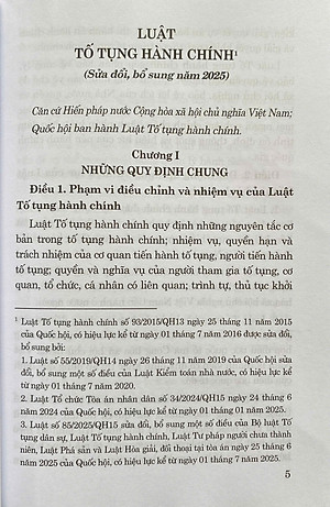 Luật Tố Tụng Hành Chính ( Sửa Đổi, Bổ Sung 2025)