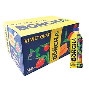Thùng 24 Chai Trà Mật Ong vị Việt Quất BONCHA 450ml bao bì Tết