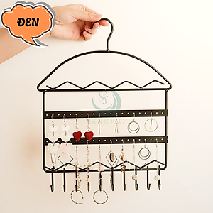 Giá Treo Trang Sức Hình Móc Áo Đa Năng- Kệ Treo Khuyên Tai, Vòng Tay, Dây Chuyền Gắn Tường+ Kèm Móc Dán