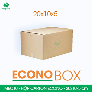 MEC10 - 20x10x5 cm - Combo 60 thùng hộp carton trơn siêu tiết kiệm ECONO