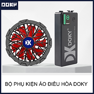 [GIÁ TỐT] Bộ Phụ Kiện Áo Điều Hòa ZASKY Nhật Bản, Bộ Phụ Kiện Áo Điều Hòa Quạt Gió, Bộ PIN Quạt Sạc Dây Cáp, PIN 50.000mAh-18V Bảo Hành 12 Tháng