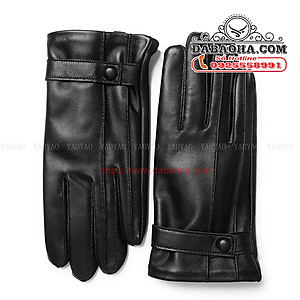 Găng tay nam da cừu cao cấp BHY5333 Lót lông giữ ấm, cảm ứng điện thoại, chống nước