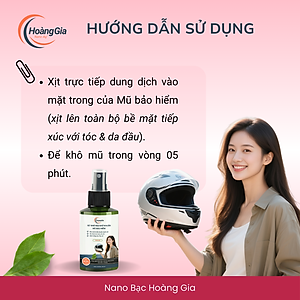 Xịt Khử Mùi Mũ Bảo Hiểm Nano Bạc Hoàng Gia Diệt Khuẩn Khử Mùi, Bảo Vệ Da Đầu & Tóc - 100ml