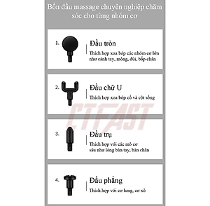 Máy massage KG802 mini cầm tay 6 chế độ hỗ trợ mát xa chuyên sâu, giảm đau cơ, cứng khớp hiệu quả nhanh chóng, đi kèm 4 đầu chuyên dụng 1500mah( tặng kèm 1 khăn lau thấm 2 mặt )- Hàng chính hãng