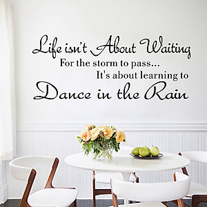 Decal dán tường Dance in the rain (25 x 58 cm)