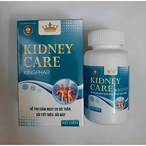 Viên uống lợi tiểu Kidney care  Kingphar - hộp 40 viên - hỗ trỡ giảm nguy cơ sỏi thận , sỏi tiết niệu , sỏi mật