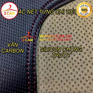 Thảm taplo da carbon xe Ford Territory 2022 2023 màu đen 3 lớp, có đế chống trượt, chống nắng nóng hiệu quả