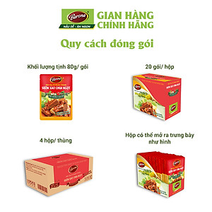 Combo 3 gói Xốt Gia vị hoàn chỉnh Barona - Sườn xào chua ngọt 80gr