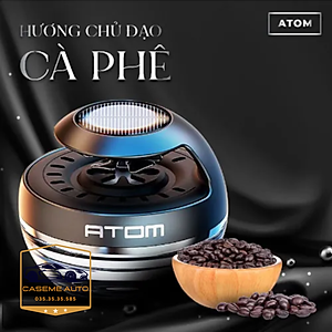 Nước Hoa Ô Tô Cánh Quạt Năng Lượng Mặt Trời ATOM – Khử Mùi, Chống Say Xe, Hương Thiên Nhiên - Hàng Nhập Khẩu