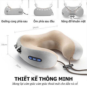Gối Massage cổ Gáy Đa Năng Hình Chữ U 