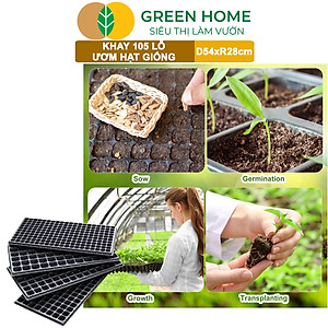 Khay Ươm Hạt Giống Greenhome, 105 Lỗ, Thoáng Rễ, Nảy Mầm Cao, Tiết Kiệm Diện Tích Ươm, Độ Bền Cao