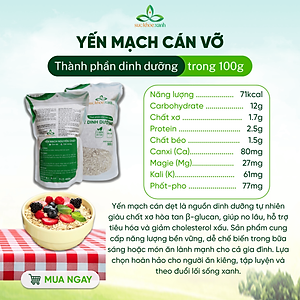 Yến mạch nguyên hạt Cán mỏng Sức Khỏe Xanh, hàng chính hãng nhập khẩu từ Úc/Chile, Túi 400g