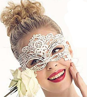 Mặt nạ ren Cosplay cho nữ - Màu trắng