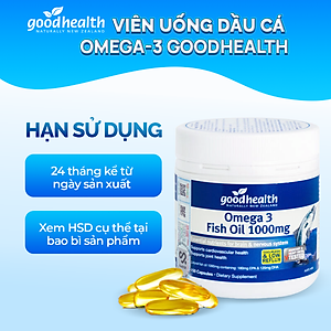 Combo 2 Hộp Dầu Cá Goodhealth Omega 3 Fish Oil 1000mg 150 Viên - Bổ Não - Tăng Trí Nhớ - Mắt Tinh - Chính Hãng Từ New Zealand
