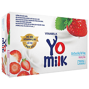 Thùng 48 Hộp Sữa Chua Uống Hương Dâu Vinamilk (170ml)