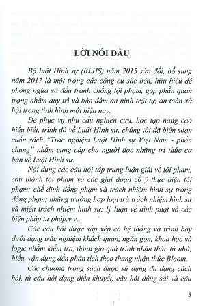 Trắc Nghiệm Luật Hình Sự Việt Nam - Phần Chung (Sách tham khảo; Tái bản có sửa chữa, bổ sung)