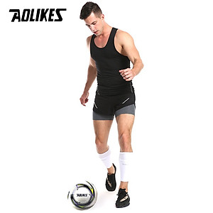Tất vớ bảo vệ ống đồng AOLIKES A-7968 có túi nhỏ để miếng lót Soccer protective socks