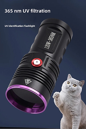 Đèn pin sạc cầm tay tia cực tím (UV) cao cấp Terino D6000-UV (365nm, 120W)- Hàng chính hãng