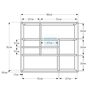 Kệ Gỗ Treo Tường Đơn Giản Chữ Nhật SIB Decor KT202