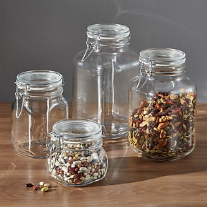 Hũ thủy tinh nắp cài Bormioli Rocco Fido 1.5L – Kín hơi, bảo quản thực phẩm cao cấp Ý