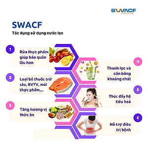 Bình lọc nước uống trực tiếp SWACF 20L | CWF, lõi lọc 10L, tốc độ lọc 2-4 lít/giờ, giữ khoáng thiết yếu - Công nghệ Mỹ