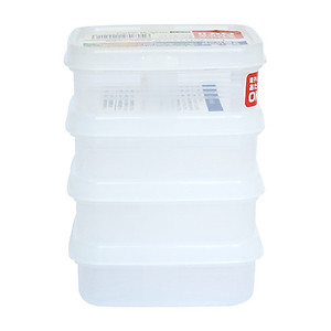 Set 04 hộp chia thức ăn dặm cho bé  dung tích 100ml / hộp  - Hàng nội địa Nhật Bản.