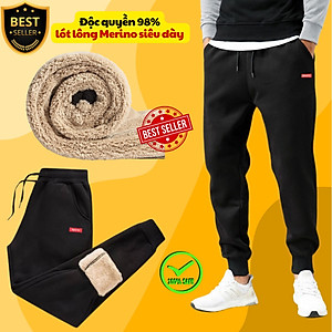 Quần gió lót lông QD2 ấm áp thời trang cho nam, Quần nỉ jogger lót lông QD1 sang trọng và dày dặn D Danido