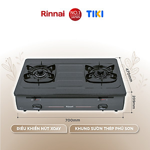 Bếp gas dương Rinnai RV-4700(G)N mặt bếp men và kiềng bếp men - Hàng chính hãng.
