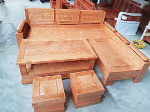 Sofa Góc Nhỏ Gỗ Sồi Mặt Liền GNL-01